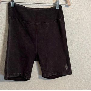 Free People Movement knit bike shorts in black. Pre Loved condition